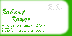 robert komar business card